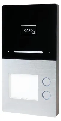 Imagen del producto de Kit de intercomunicador de audio inalámbrico para 2 viviendas, con control de acceso RFID y carcasa de aluminio
