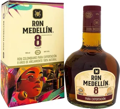Produktbild von Ron Medellin 8 Years + Box 700ml 40% Vol.