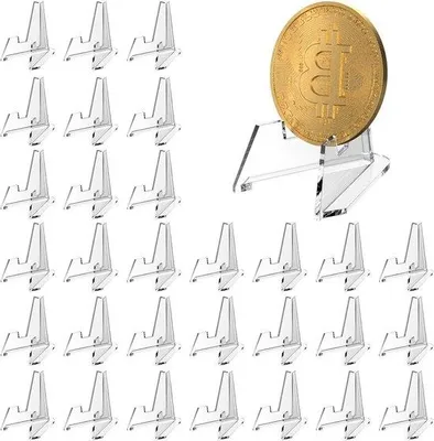 Immagine prodotto di 30 espositori trasparenti per monete, adatti per figurine e medaglie