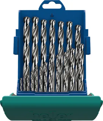Image de Heller Tools 21961 7 HSS Metal twist drill bit set 19-piece cut DIN 338 Cylinder shank 1 Set