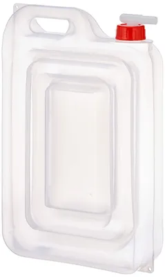 Image de Bidon d'eau camping - 13 l - Extensible - Bouchon à vis avec robinet - Poignée de transport