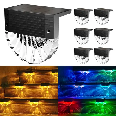 Solarleuchten 6er-Set, IP65, 3 Modi, warmweiß/RGB, 10 Lumen