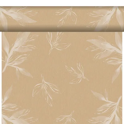 Produktbild von 4x DUNI Bio Dunicel® Tête-à-Tête-Tischläufer 0,4 x 24 m Leaves Natural