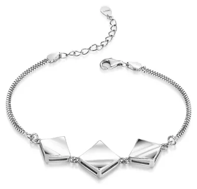 Immagine prodotto di MATERIA by Matthias - Bracciale da donna in argento 925 con incisione, catena veneziana regolabile da 16 a 20 cm, confezione inclusa SA-12