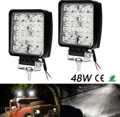 Obrázok produktu pre Clanmacy 2x LED pracovné svetlo pracovné svetlo 12V 24V povrchová montáž off-road SUV ATV pracovné svetlo traktora svetlomet pracovné svetlo 48W