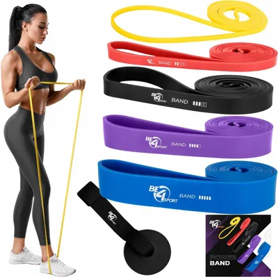 Produktbild von Be4Sport Power Band Widerstandsbänder Set 5er Klimmzugübung
