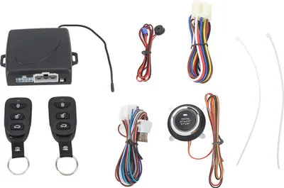 Produktbild von DC12V-Autoalarmsystem mit schlüssellosem Zugang, ferngesteuertem Motorstarter und Push-to-Start-Zündknopf, Bluetooth-Typ