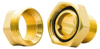 Produktbild von Messing Fitting Verschraubung IG/AG O-ring Dichtend Verbindungsstück 3/8" bis 2" Groß: 1"