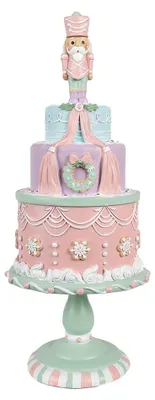Obrázok produktu pre Clayre & Eef Dekoratívna figúrková torta Ø 17x42 cm Ružový plast