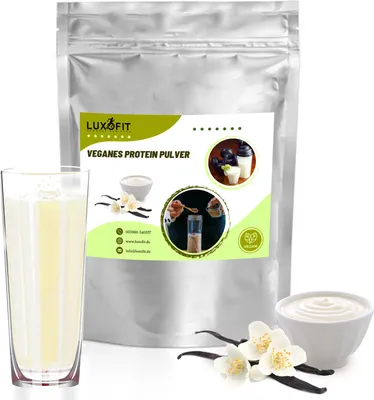 Produktbild von Vanille Joghurt Veganes Protein Eiweiß Pulver Zuckerfrei 200 g