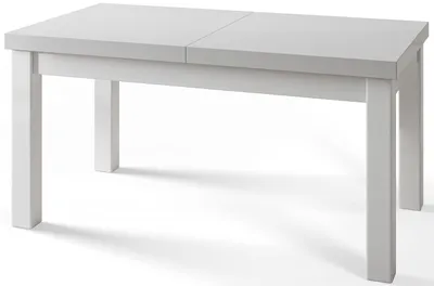 Produktbild von Rechteckiger Esstisch Ausziehbar, Moderner Wohnzimmertisch 200–300 cm, Tisch mit Holzbeinen stabile Konstruktion, Weiß, Kollektion Classico