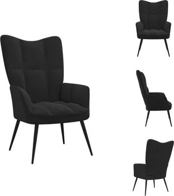 Produktbild von vidaXL Relaxsessel Schwarz Samt - Sessel