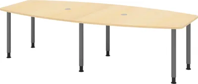 Produktbild von bümö Konferenztisch mittel KT28 - Nachbildung Ahorn, tischfuss: Füße in Graphit