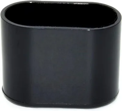 Produktbild von Ovale Stuhlbeinkappen, flexibel, aus PVC, 15 x 30 mm, Schwarz, 16 Stück