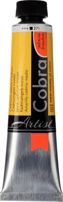 Productafbeelding van Cobra Acrylverf, mengbaar met water, in tube, 40 ml, cadmiumgeel, medium 271