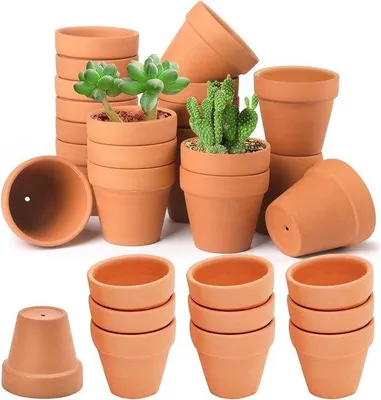 Produktbild von Keramische Pflanzentöpfe Set 30 Stück Mini Terrakotta Töpfe
