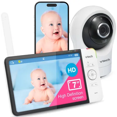 Productafbeelding van Vtech RM7764HD Elektroniche babyfoon met camera en 7" monitor, 1080p, WiFi, 360°