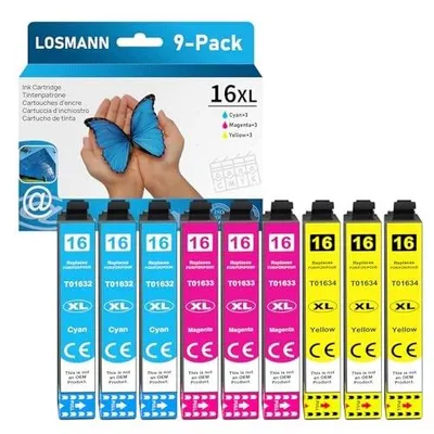 Zdjęcie produktu dla Wkłady atramentowe 16XL do epson workforce wf 2760 wf 2630 zestaw 9 sztuk