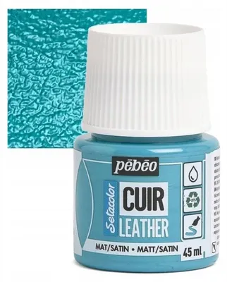 Obrázok produktu pre PEBEO SETACOLOR LEATHER, tyrkysovo modrá, 45 ml, farba na kožu