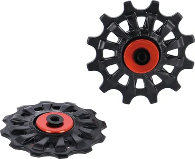 Produktbild von Campagnolo Schalträdchen-Set für Super Record RD-SR612,12-f.,8.0mm+Schrauben, schwarz/rot (1 Set)