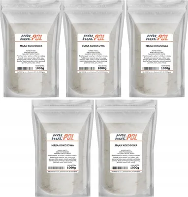 Zdjęcie produktu dla MĄKA KOKOSOWA 5kg Naturalna mąka z kokosów drobna wysoka jakość Kol-Pol