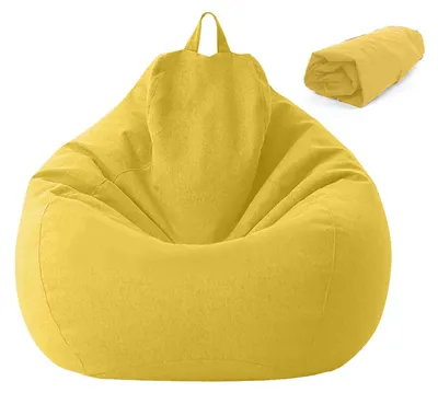 Obrázok produktu pre Sedačka pre deti a dospelých - Žltý beanbag 100 x 120 cm