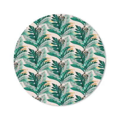 Produktbild von MuchoWow® Mauspad Mousepad Tropisch - Blau - Blätter 30x30 cm - Mousepads - Maus Mat - Pad - Mausunterlage - Tischunterlage - Schreibtischmatten