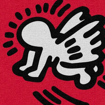 Produktbild von KEITH HARING - Set 05 - Nr. 4 Leinwände 40x40 cm auf Holzrahmen, je 40x40 cm