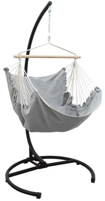 Imagen del producto de Silla colgante HMG-39, color lila gris + estructura para silla colgante HSG-155, color
