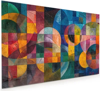 Produktbild von Küchenrückwand Spritzschutz Glas mit Motiv Abstrakte Farben 40 x 40 cm