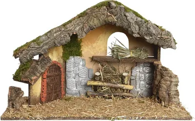 Image de étable Vide Belen Base Personnalisable Pour Crèche De Noël - Decoris