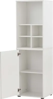 Produktbild von Büro Aktenschrank mit Regal BRAGA-80 in weiß, B/H/T: ca. 51/167,2/41 cm