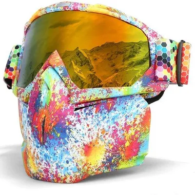 Obrázek produktu pro Brýle na motorku a lyže, s ochranou proti zamlžování, s UV ochranou, odolné proti větru, pro motokros a snowboarding