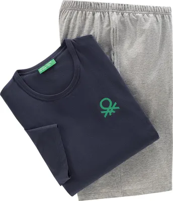Produktbild von Benetton Herren Pyjama-Set kurz, natürlich atmungsaktiv