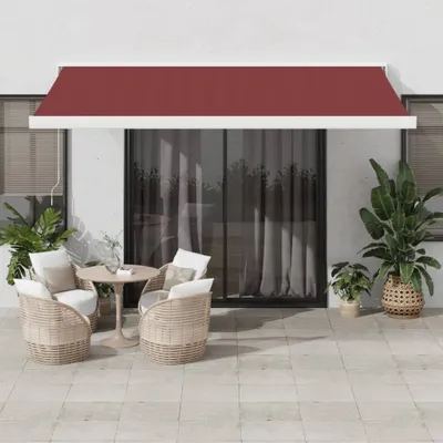 Produktbild von Möbel Markise Manuell Weinrot 450x300 cm - Markisenstoff 3215316