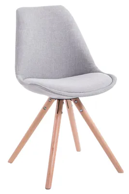 Image de Chaise visiteur Toulouse Tissu Natura Rond gris