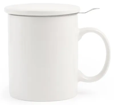 Teekanne New Bone China mit Edelstahlfilter 340 ml Weiß
