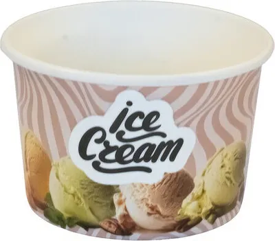 Produktbild von 50x Eisbecher 140 ml bedruckt "ICE CREAM" Ø70 mm 50 Stück