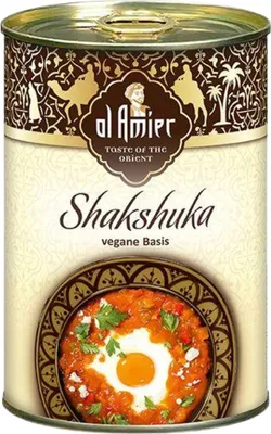 Produktbild von Al Amier Shakshuka veganer Eintopf 400g Dose aromatisch würzig