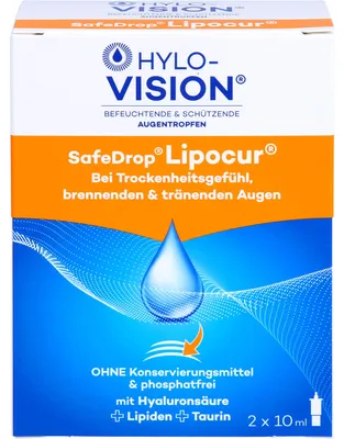Immagine prodotto di Hylo-Vision SafeDrop Lipocur collirio per occhi secchi, brucianti e acquosi, soluzione da 20 ml