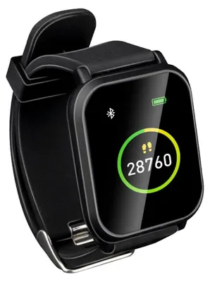 Obrázok produktu pre Umbro Fitness Tracker Bluetooth - inteligentné hodinky so športovými funkciami - fitness hodinky HR a senzor telesnej teploty - krokomer s 1,3-palcovým dotykovým displejom - športové hodinky IP68 vodotesné - čierne