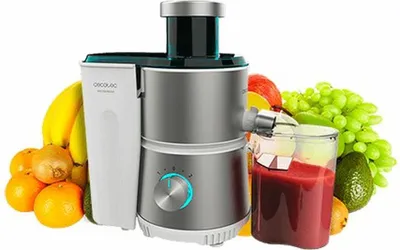 Produktbild von Cecotec Juice&Fresh, Zentrifugal-Entsafter, Edelstahl, 20000 RPM, 1 l, 5,5 cm, 350 ml
