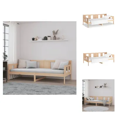 Image de vidaXL Lit de jour pin massif 80x200 cm - Lits et Sommiers
