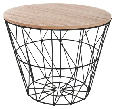 Produktbild von Couchtisch aus Metall Kumi schwarz 38 cm