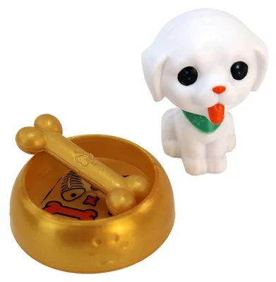 Produktbild von 48 Stück Mini Hunde Figur mit niedlichem Accessoire - ca. 5 cm