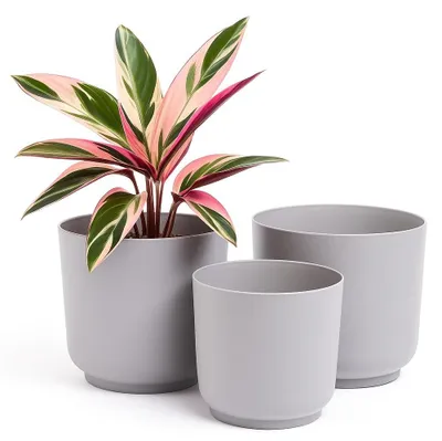 Productafbeelding van Omgoods - Set van 3 Matte Plant Potten voor Binnen