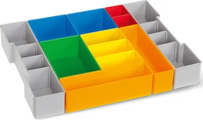 Produktbild von Einteilungsset L-BOXX® H3 LB 102 B378xT313xH65mm blau/gelb/rot/orange/grün/grau