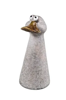 Produktbild von Gartenstecker Zaunhocker Ente Gans Keramik Garten Deko Skulptur Figur Objekt