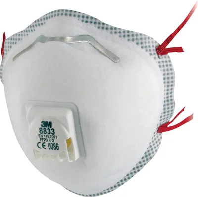 Produktbild von 1x 3M Feinstaubmaske 8833 FFP3 b.30xAGW-Wert EN149:2001+A1:2009