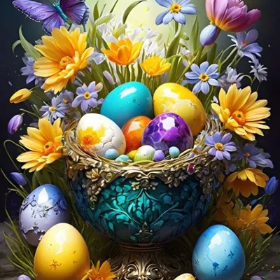 Produktbild von BLUEBIRD Puzzle Osterei und Blumen 500 Puppen